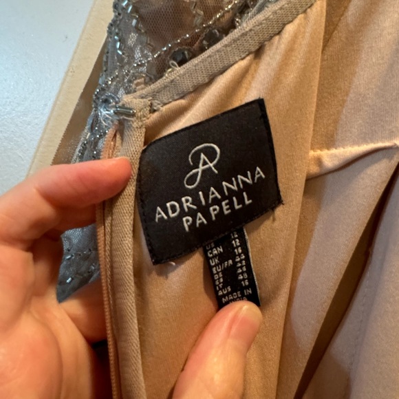 Adrienne Patel champagne colored dress- sequin. EUC - Picture 4 of 7